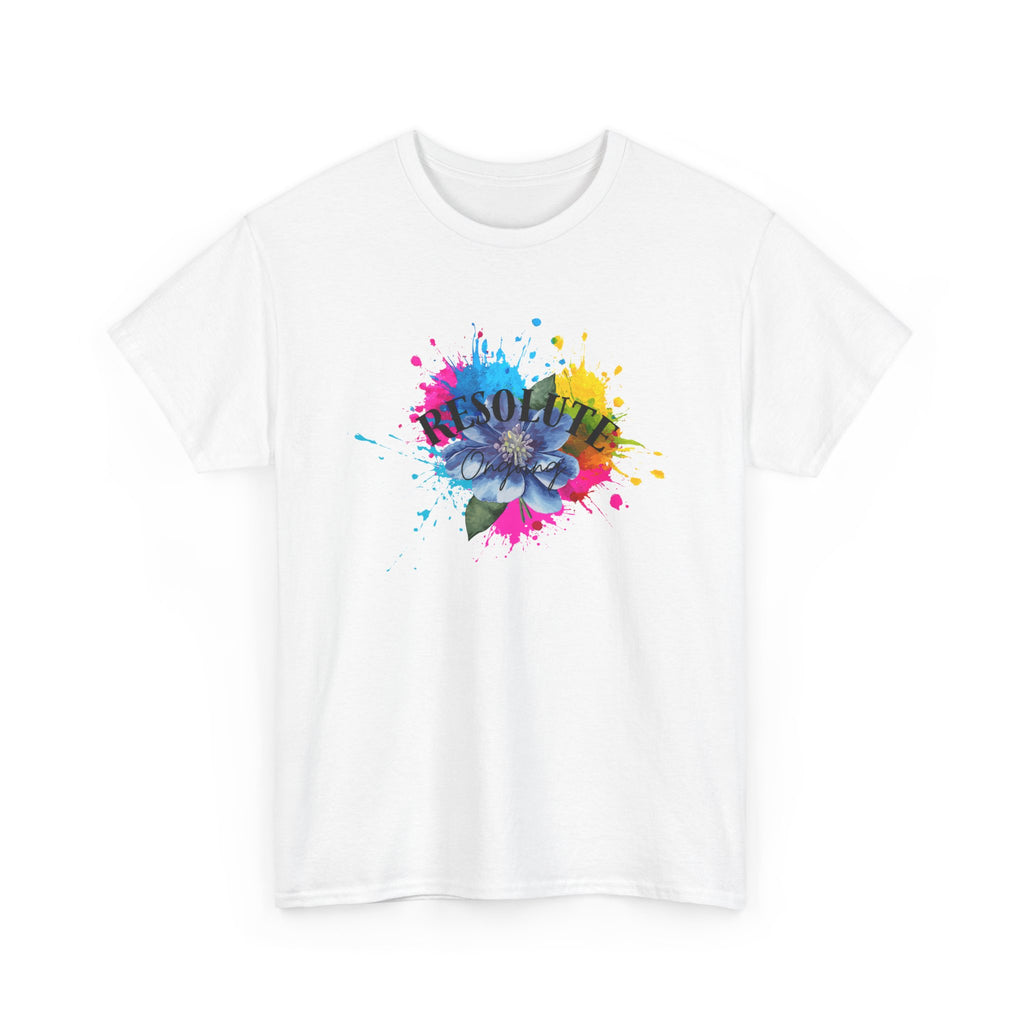 Fun Colourful Heart Unisex Tee - Resolute Ongoing- Bold Aesthetic T-shirt