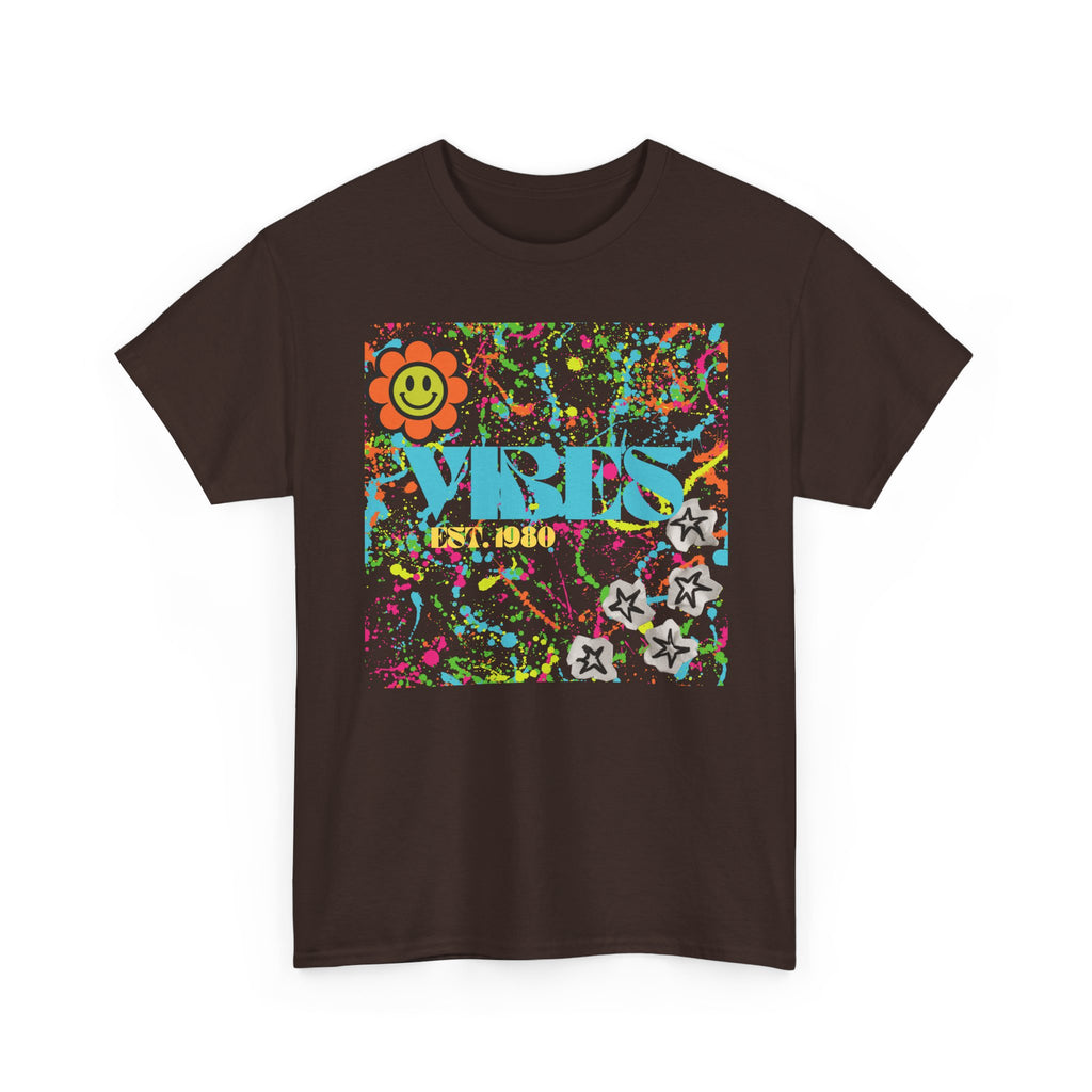 Retro-looking Colourful Unisex Tee - Vibes Est 1980 - Bold Fun Aesthetic T-shirt
