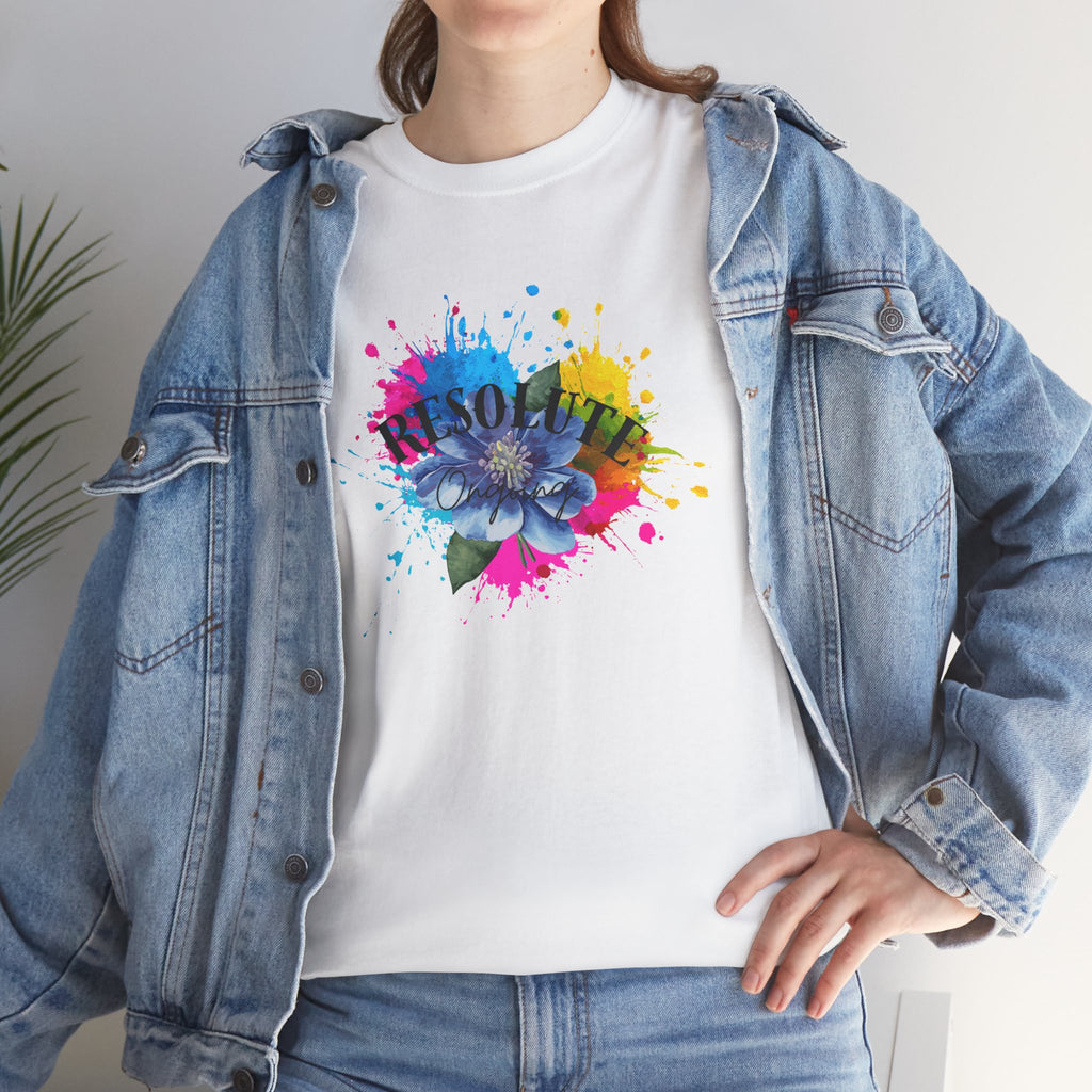 Fun Colourful Heart Unisex Tee - Resolute Ongoing- Bold Aesthetic T-shirt