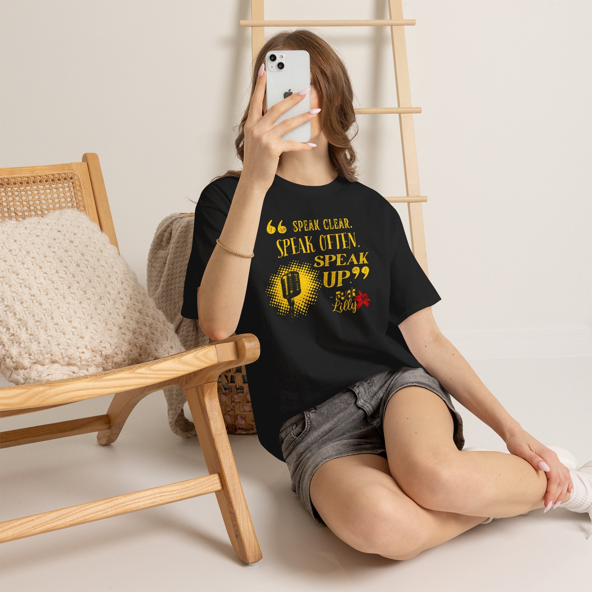 Bold Bright Unisex Tee - Speak Clear, Speak Often, Speak Up, Funk Lilly - Fun Flashy Aesthetic T-shirt