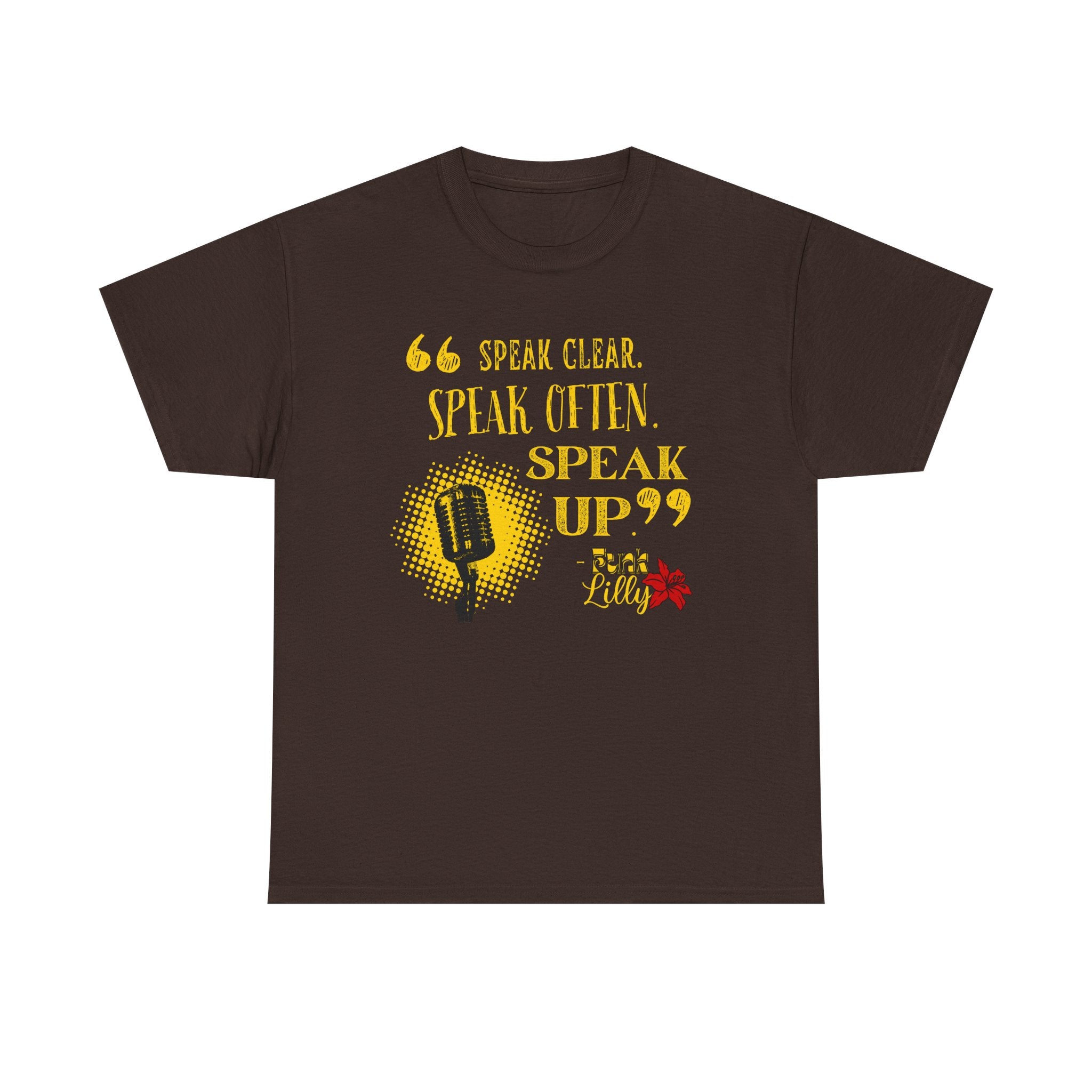 Bold Bright Unisex Tee - Speak Clear, Speak Often, Speak Up, Funk Lilly - Fun Flashy Aesthetic T-shirt