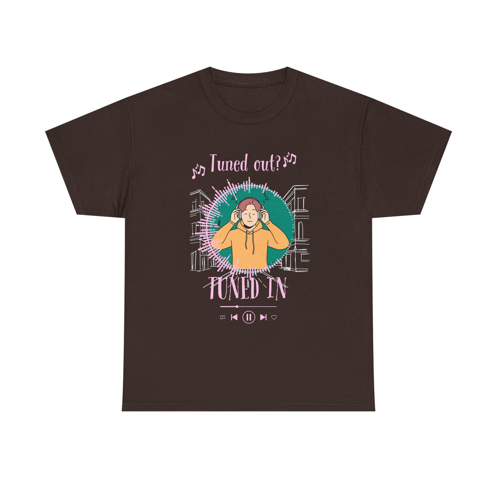 Tuned In Tuned Out Graphic Tee - Aesthetic Funky Fun Music & Headphones Streetwear T-Shirt