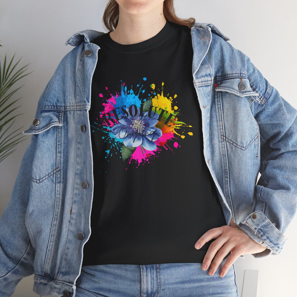 Fun Colourful Heart Unisex Tee - Resolute Ongoing- Bold Aesthetic T-shirt